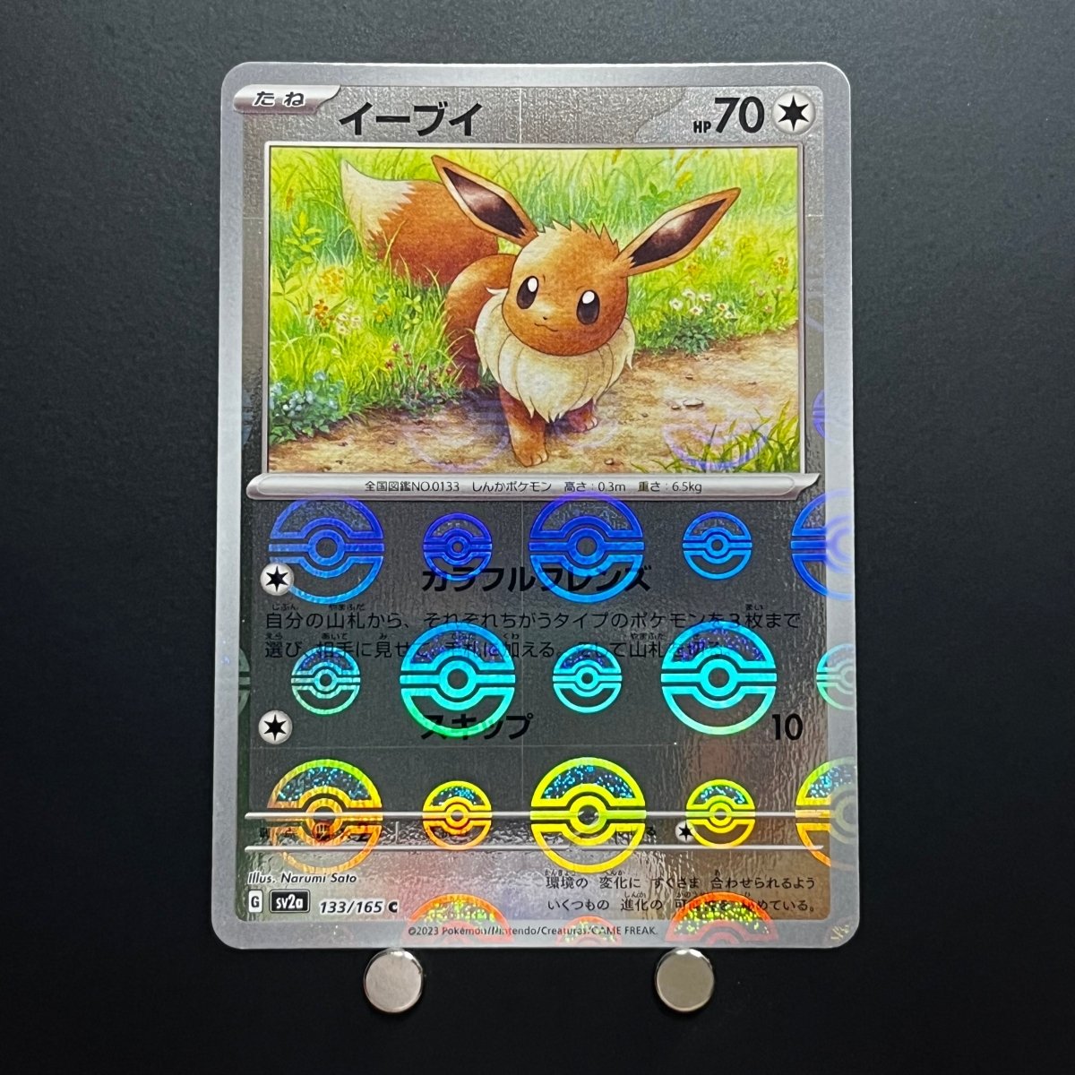 Eevee C Holo Monster Ball 133/165 Pokemon Card Pokemon 151 sv2a Japanese (1.NM) Initial damage - JariseStore