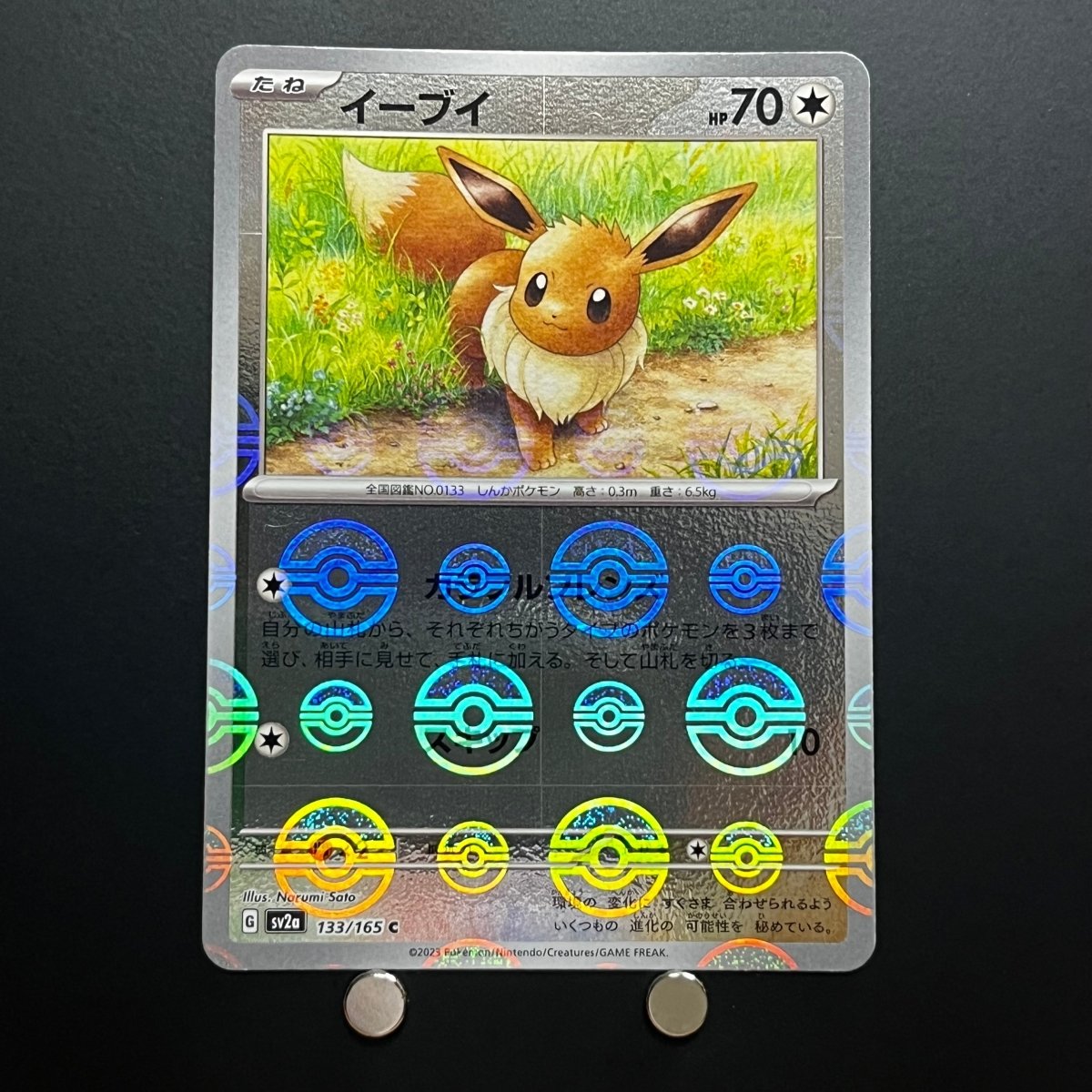 Eevee C Holo Monster Ball 133/165 Pokemon Card Pokemon 151 sv2a Japanese (2.LP) - JariseStore