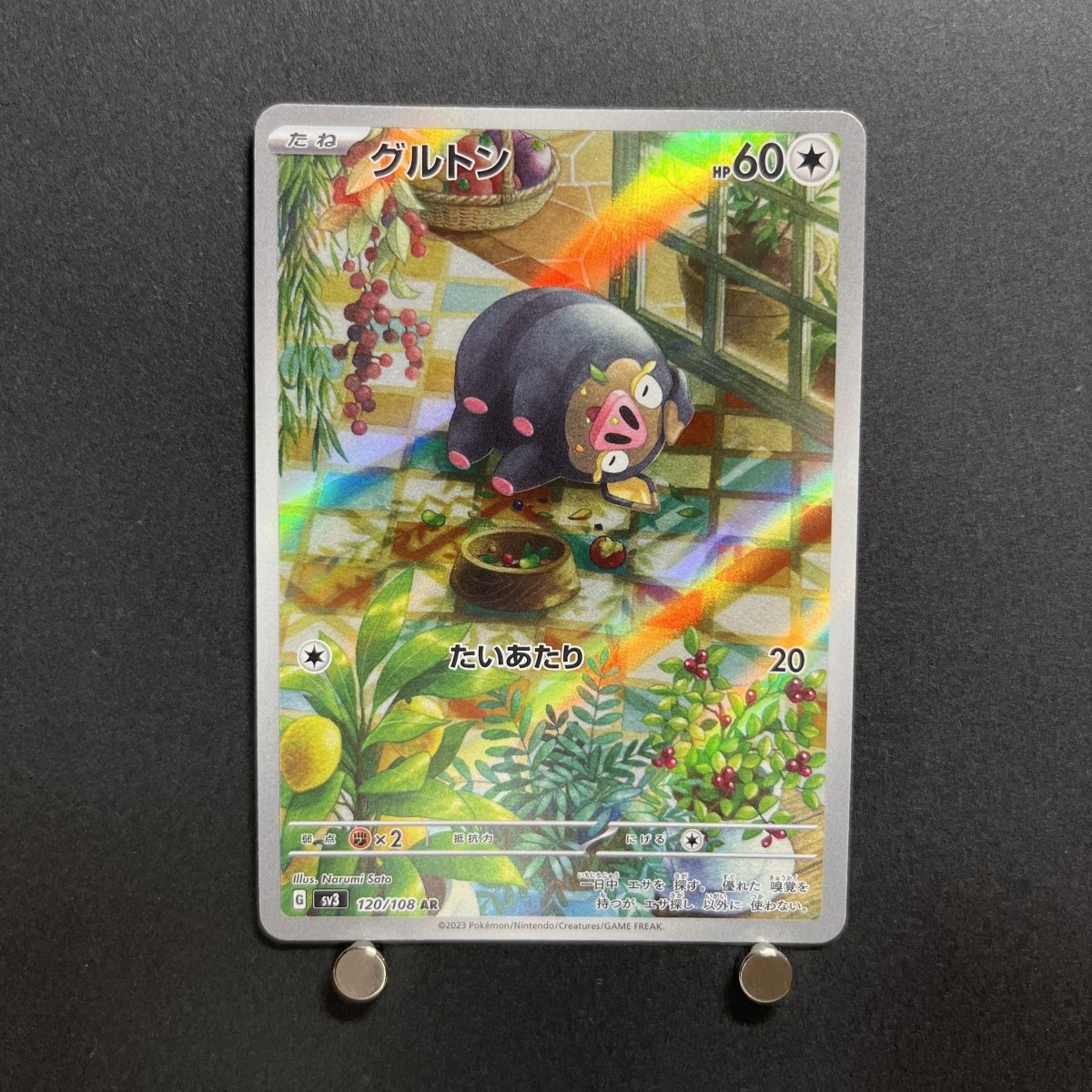 Lechonk AR 120/108 Pokemon card Ruler of the Black Flame sv3 Japanese (1.NM) - JariseStore