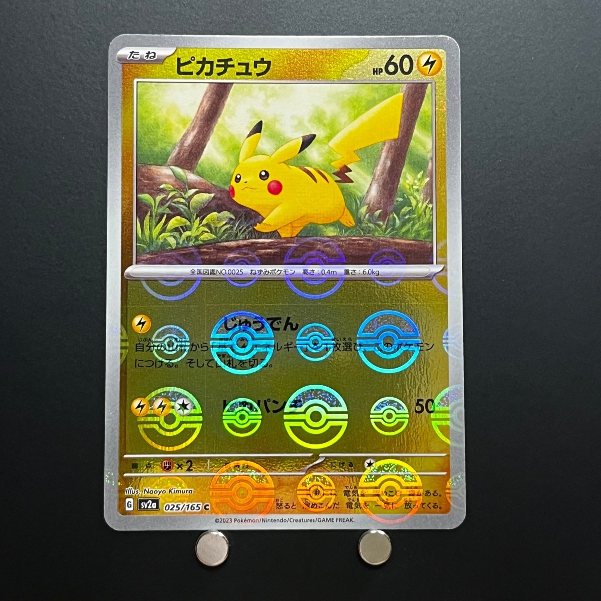 Pikachu C Holo Monster Ball 025/165 Pokemon Card Pokemon 151 sv2a Japanese (1.NM) Initial damage - JariseStore